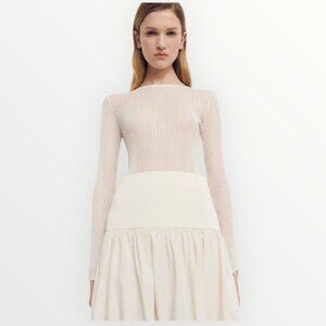 Mango Elastic Panel Flared Maxi Skirt